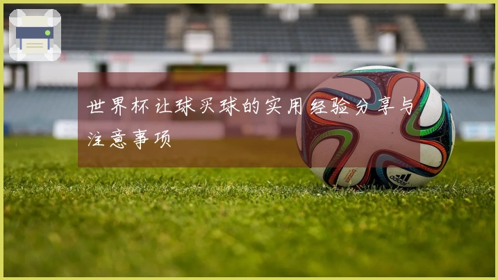 世界杯让球买球的实用经验分享与注意事项